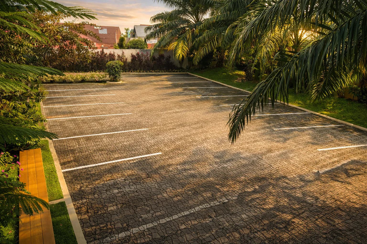 Hotel guest parking area